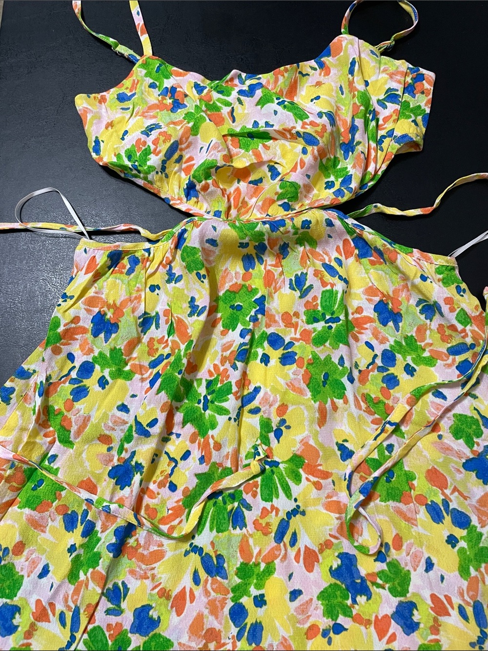 Sky to Moon Bright Floral Spaghetti Strap Summer Dress Sz. M ( runs small ) NWOT